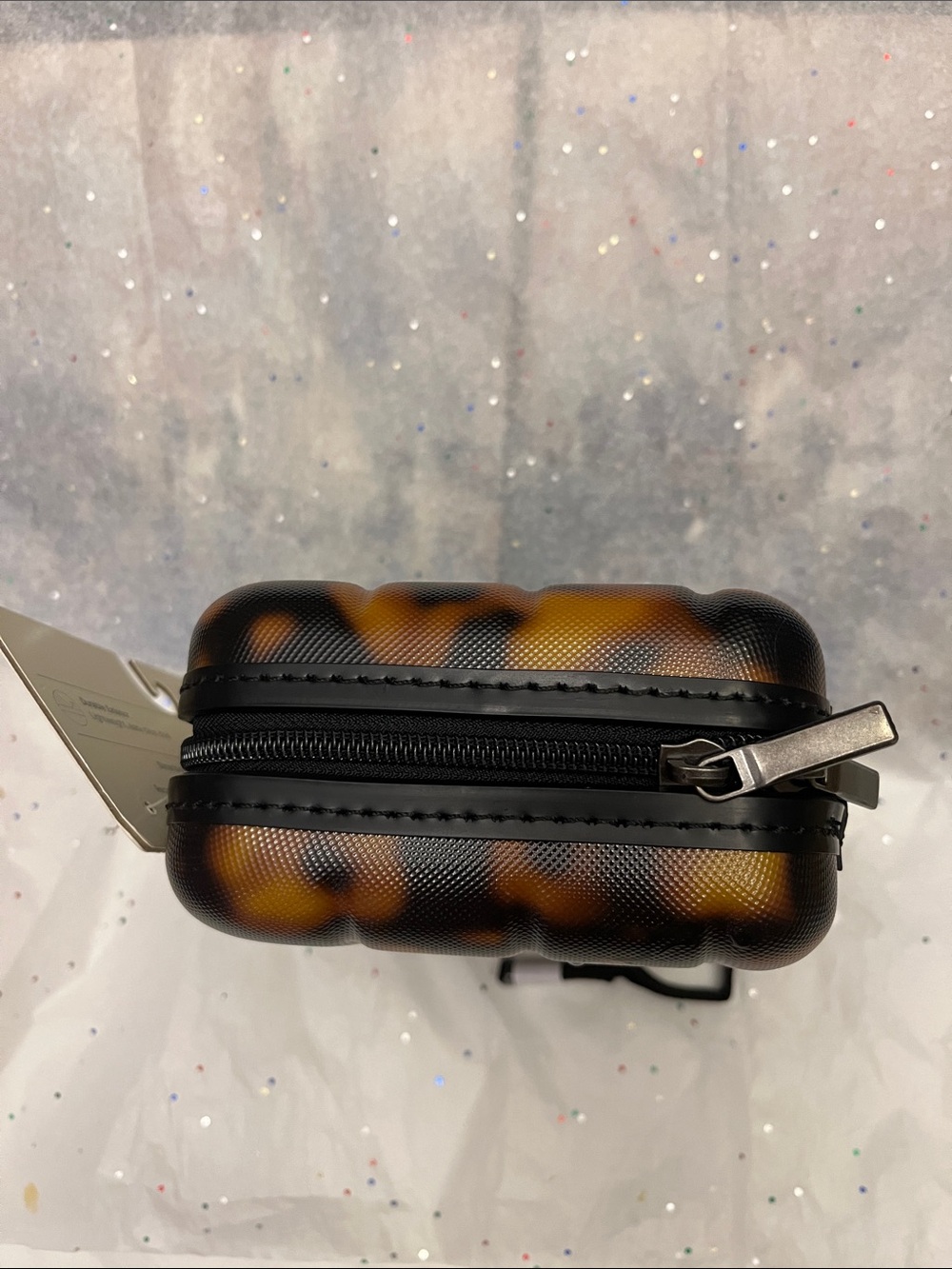 Tortoiseshell Hard-Side Mini Case - Brown/Black - Picture 3 of 10